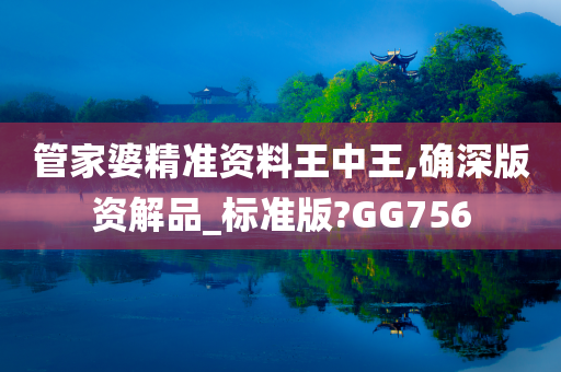 管家婆精准资料王中王,确深版资解品_标准版?GG756