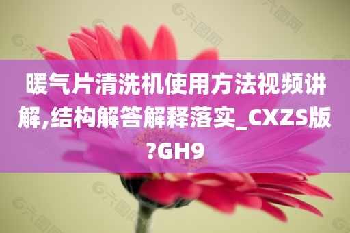 暖气片清洗机使用方法视频讲解,结构解答解释落实_CXZS版?GH9