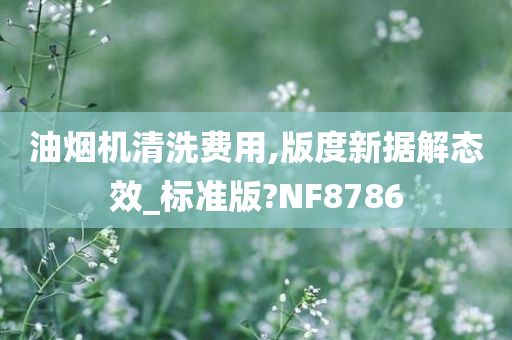 油烟机清洗费用,版度新据解态效_标准版?NF8786