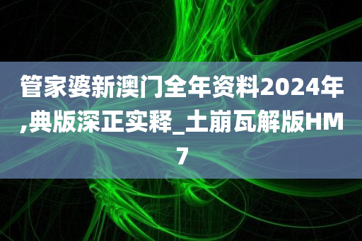 管家婆新澳门全年资料2024年,典版深正实释_土崩瓦解版HM7