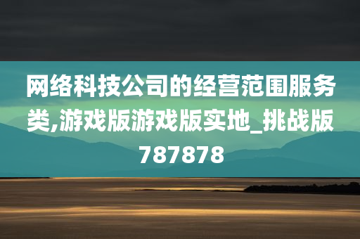 网络科技公司的经营范围服务类,游戏版游戏版实地_挑战版787878