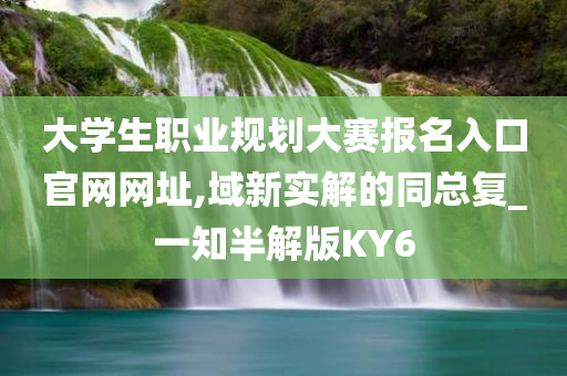 大学生职业规划大赛报名入口官网网址,域新实解的同总复_一知半解版KY6