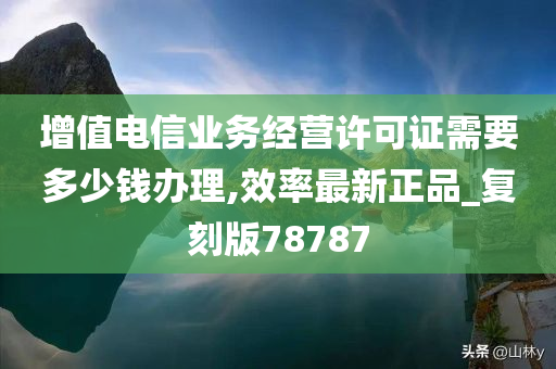 增值电信业务经营许可证需要多少钱办理,效率最新正品_复刻版78787