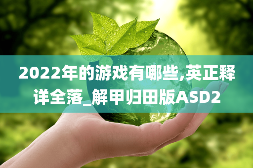 2022年的游戏有哪些,英正释详全落_解甲归田版ASD2