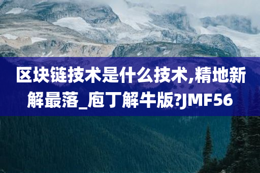 区块链技术是什么技术,精地新解最落_庖丁解牛版?JMF56