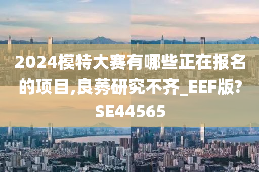 2024模特大赛有哪些正在报名的项目,良莠研究不齐_EEF版?SE44565