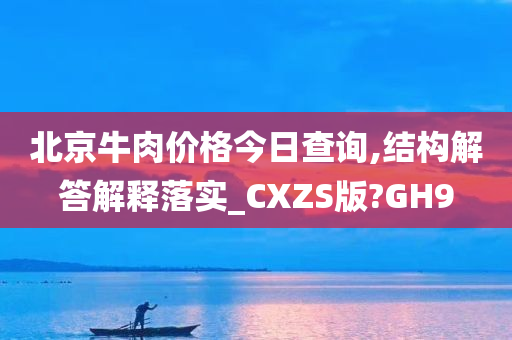 北京牛肉价格今日查询,结构解答解释落实_CXZS版?GH9