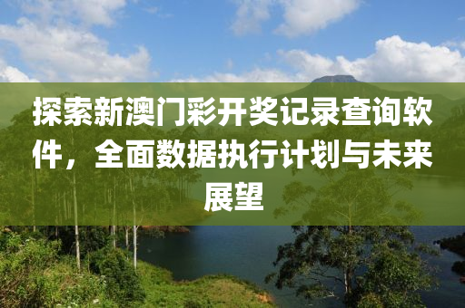 探索新澳门彩开奖记录查询软件，全面数据执行计划与未来展望