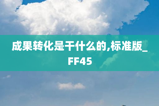 成果转化是干什么的,标准版_FF45