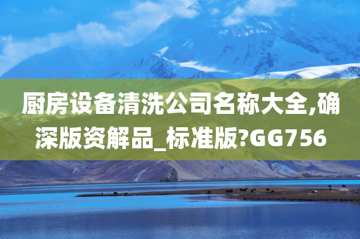 厨房设备清洗公司名称大全,确深版资解品_标准版?GG756