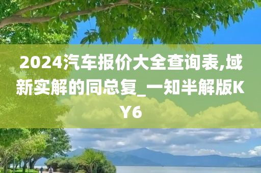 2024汽车报价大全查询表,域新实解的同总复_一知半解版KY6