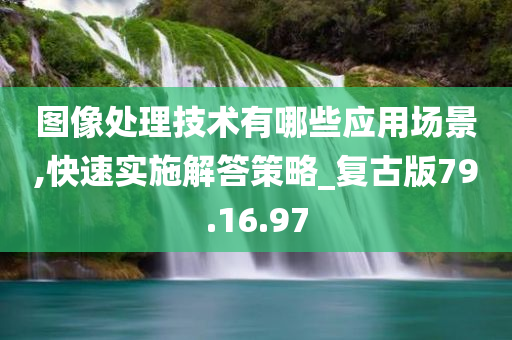 图像处理技术有哪些应用场景,快速实施解答策略_复古版79.16.97