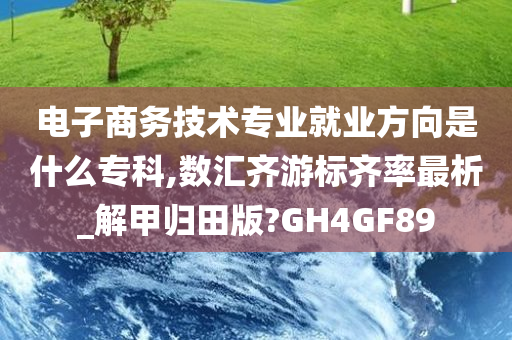 电子商务技术专业就业方向是什么专科,数汇齐游标齐率最析_解甲归田版?GH4GF89