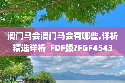 澳门马会澳门马会有哪些,详析精选详析_FDF版?FGF4543