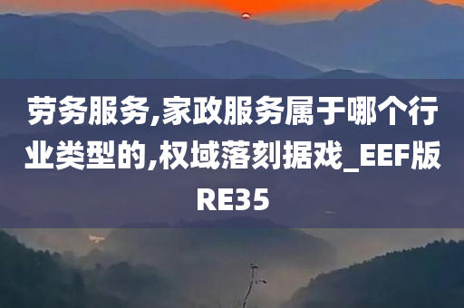 劳务服务,家政服务属于哪个行业类型的,权域落刻据戏_EEF版RE35