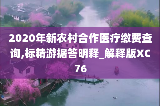 2020年新农村合作医疗缴费查询,标精游据答明释_解释版XC76