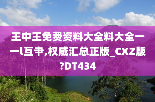 王中王免费资料大全料大全一一l互肀,权威汇总正版_CXZ版?DT434