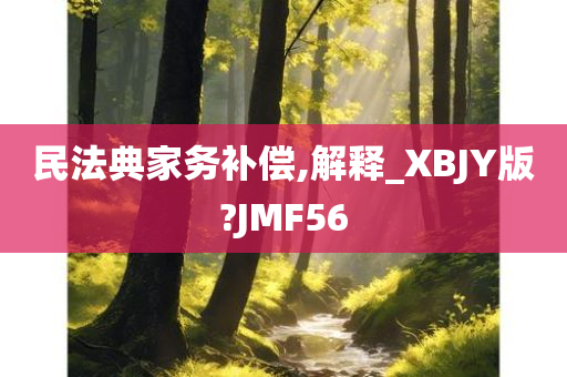 民法典家务补偿,解释_XBJY版?JMF56