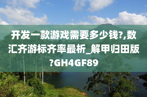 开发一款游戏需要多少钱?,数汇齐游标齐率最析_解甲归田版?GH4GF89