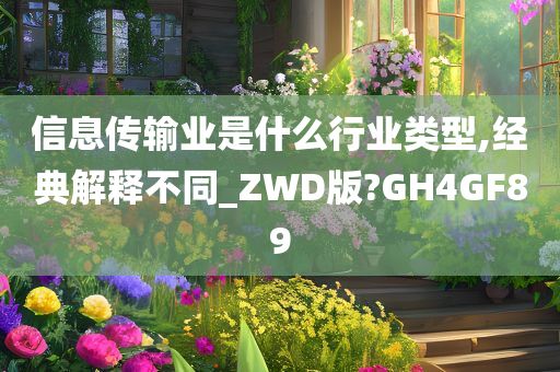 信息传输业是什么行业类型,经典解释不同_ZWD版?GH4GF89