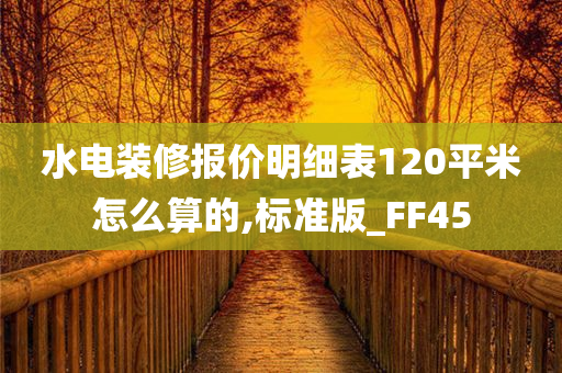 水电装修报价明细表120平米怎么算的,标准版_FF45