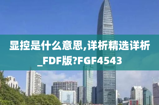 显控是什么意思,详析精选详析_FDF版?FGF4543