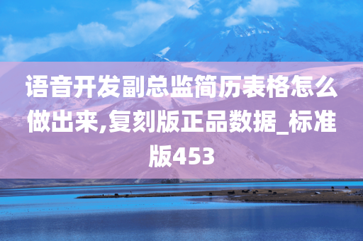 语音开发副总监简历表格怎么做出来,复刻版正品数据_标准版453