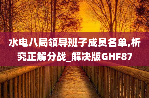 水电八局领导班子成员名单,析究正解分战_解决版GHF87