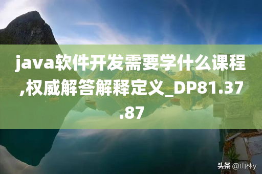 java软件开发需要学什么课程,权威解答解释定义_DP81.37.87