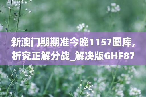 新澳门期期准今晚1157图库,析究正解分战_解决版GHF87