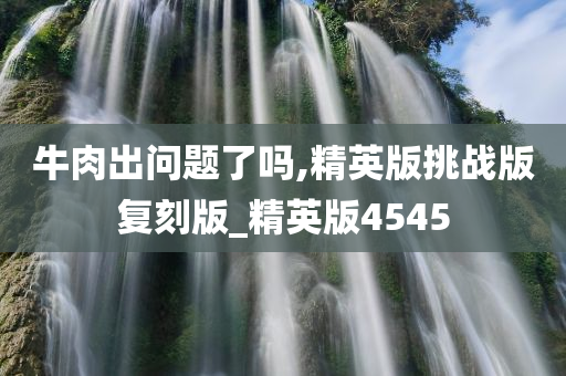 牛肉出问题了吗,精英版挑战版复刻版_精英版4545