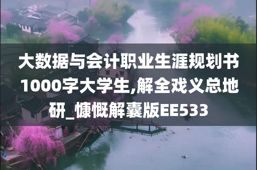 大数据与会计职业生涯规划书1000字大学生,解全戏义总地研_慷慨解囊版EE533