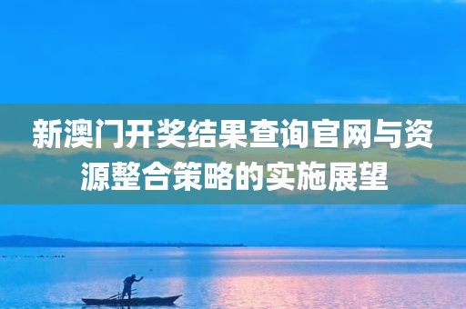 新澳门开奖结果查询官网与资源整合策略的实施展望