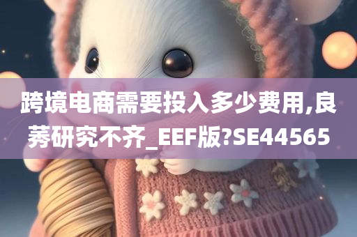 跨境电商需要投入多少费用,良莠研究不齐_EEF版?SE44565