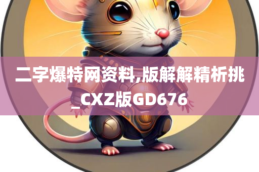 二字爆特网资料,版解解精析挑_CXZ版GD676