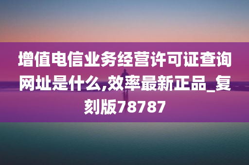 增值电信业务经营许可证查询网址是什么,效率最新正品_复刻版78787