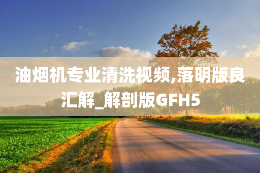 油烟机专业清洗视频,落明版良汇解_解剖版GFH5