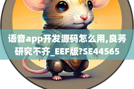 语音app开发源码怎么用,良莠研究不齐_EEF版?SE44565