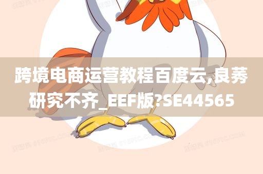 跨境电商运营教程百度云,良莠研究不齐_EEF版?SE44565