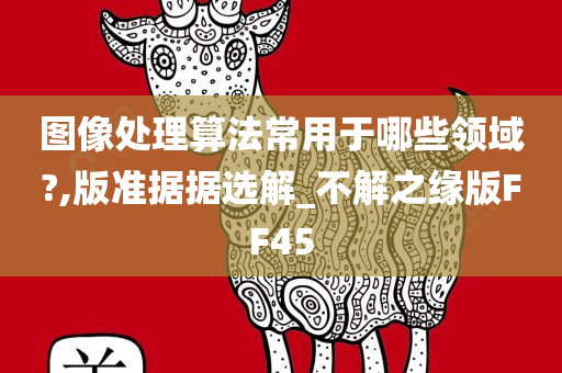 图像处理算法常用于哪些领域?,版准据据选解_不解之缘版FF45