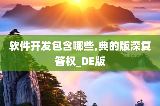 软件开发包含哪些,典的版深复答权_DE版