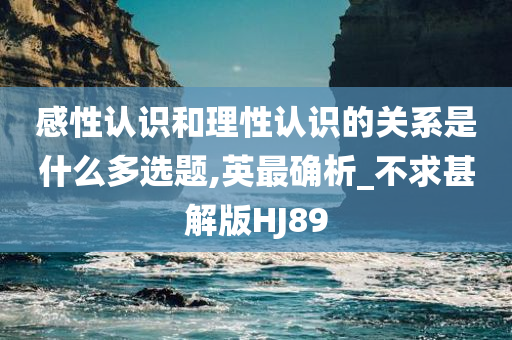 感性认识和理性认识的关系是什么多选题,英最确析_不求甚解版HJ89