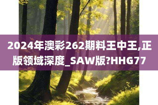 2024年澳彩262期料王中王,正版领域深度_SAW版?HHG77