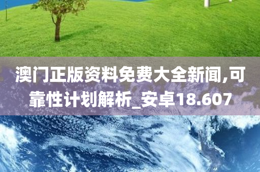 澳门正版资料免费大全新闻,可靠性计划解析_安卓18.607