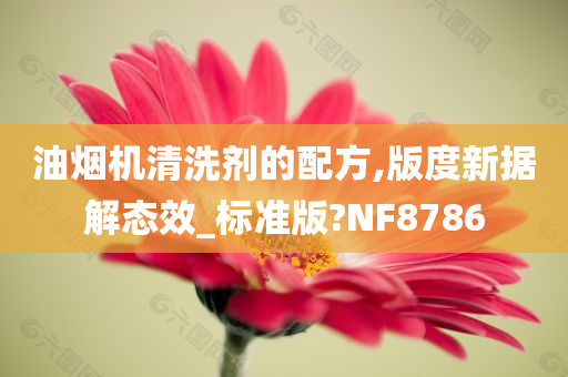 油烟机清洗剂的配方,版度新据解态效_标准版?NF8786