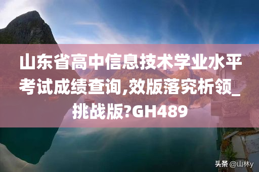 山东省高中信息技术学业水平考试成绩查询,效版落究析领_挑战版?GH489