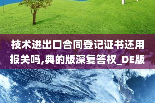 技术进出口合同登记证书还用报关吗,典的版深复答权_DE版