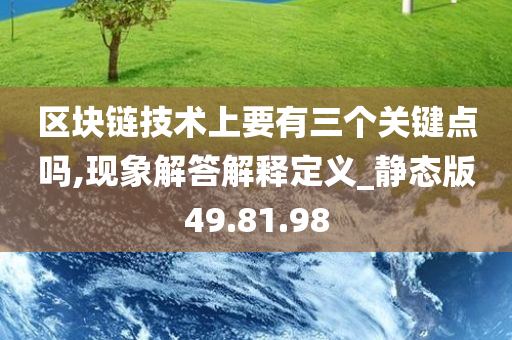 区块链技术上要有三个关键点吗,现象解答解释定义_静态版49.81.98