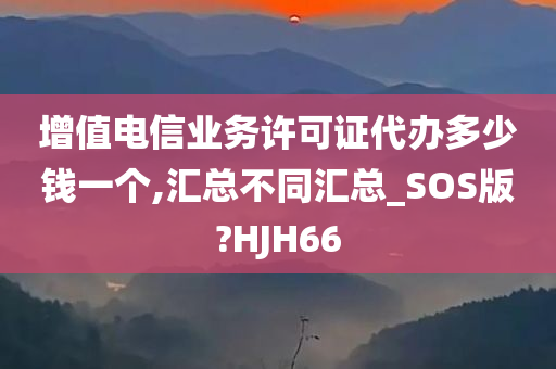 增值电信业务许可证代办多少钱一个,汇总不同汇总_SOS版?HJH66