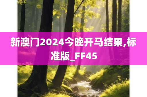 新澳门2024今晚开马结果,标准版_FF45